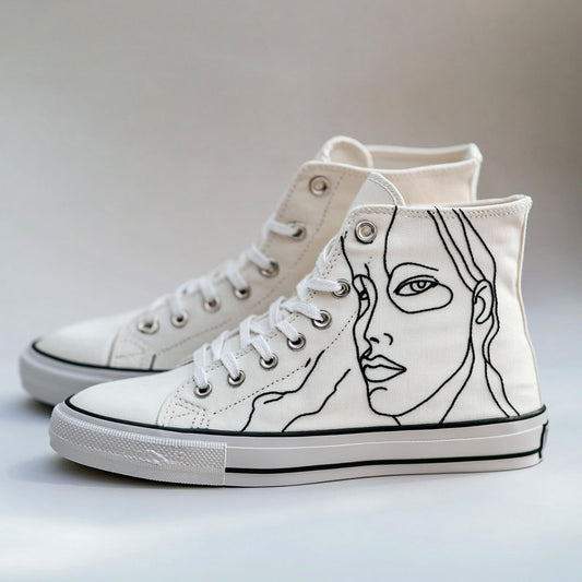 Abstract Gaze WN1009001CL Canvas High-Tops