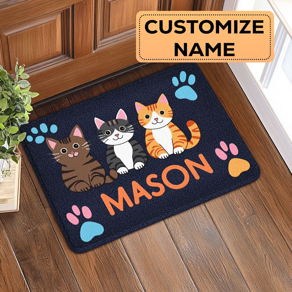 Cat Paw CW2108065CL Personalized Doormat
