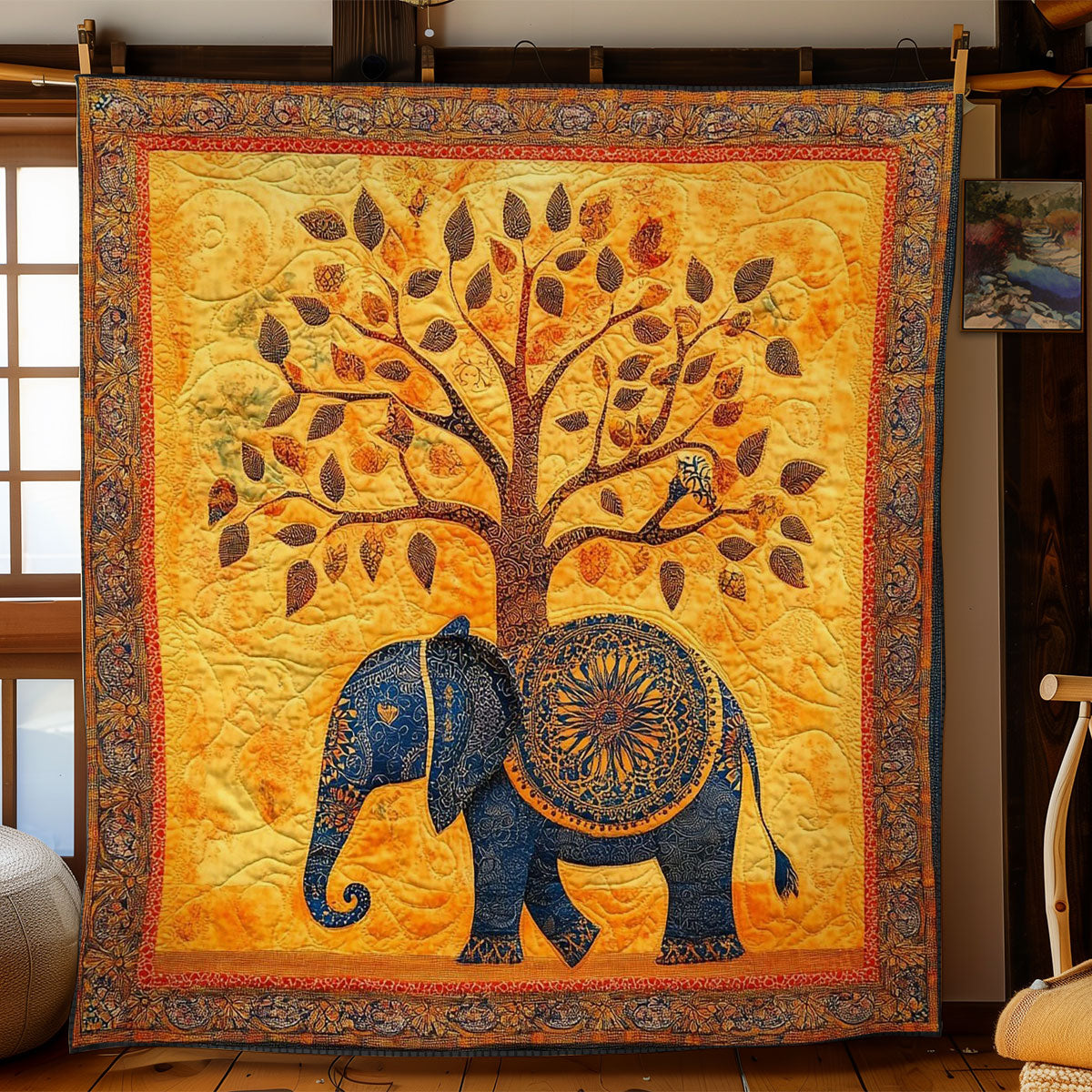 Elephant Tree WY1002059CL Quilt