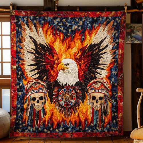 Glorious Eagle And Skull WY1002079CL Quilt