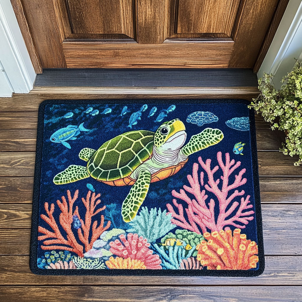Turtle Coral Reef CW2908067CL Doormat