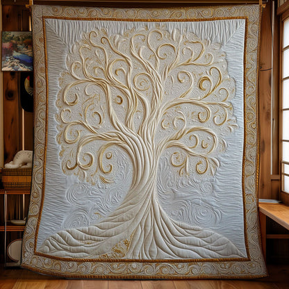 Gold Tree Of Life WY1002083CL Quilt