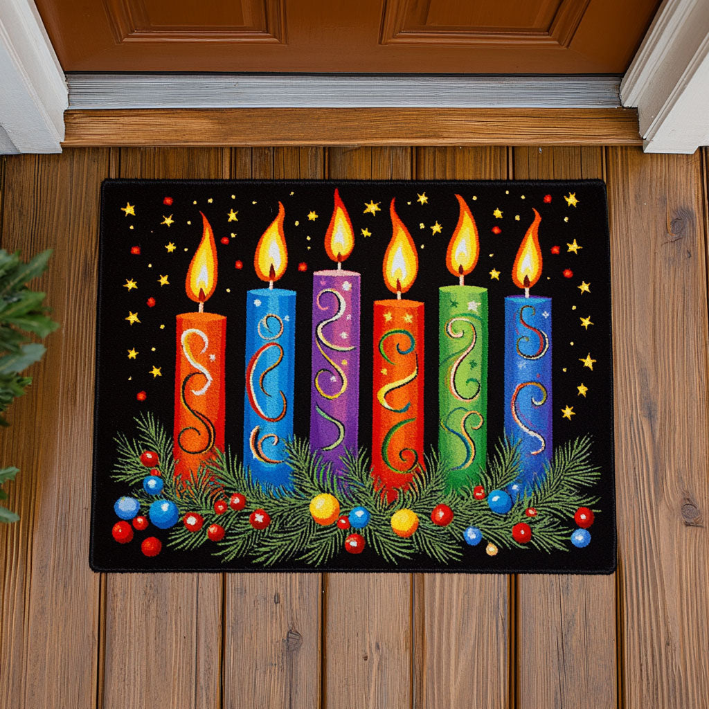 Christmas Candle CW2608058CL Doormat