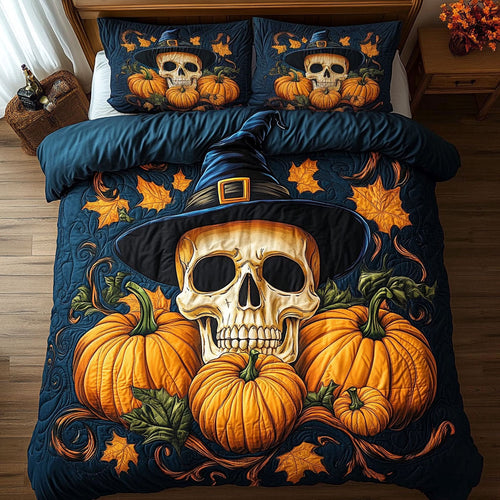 Pumpkin Skull Halloween Night WY2006086CL Duvet Cover Set
