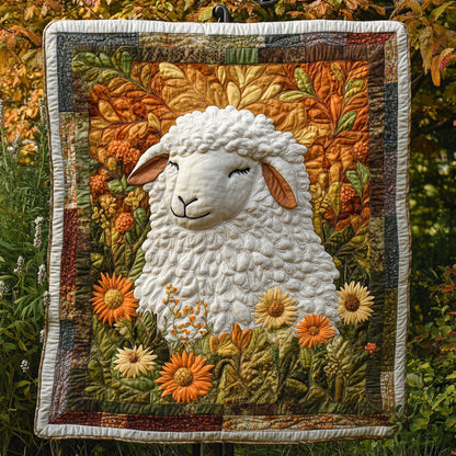 White Sheep In Flower WY1303059CL Quilt