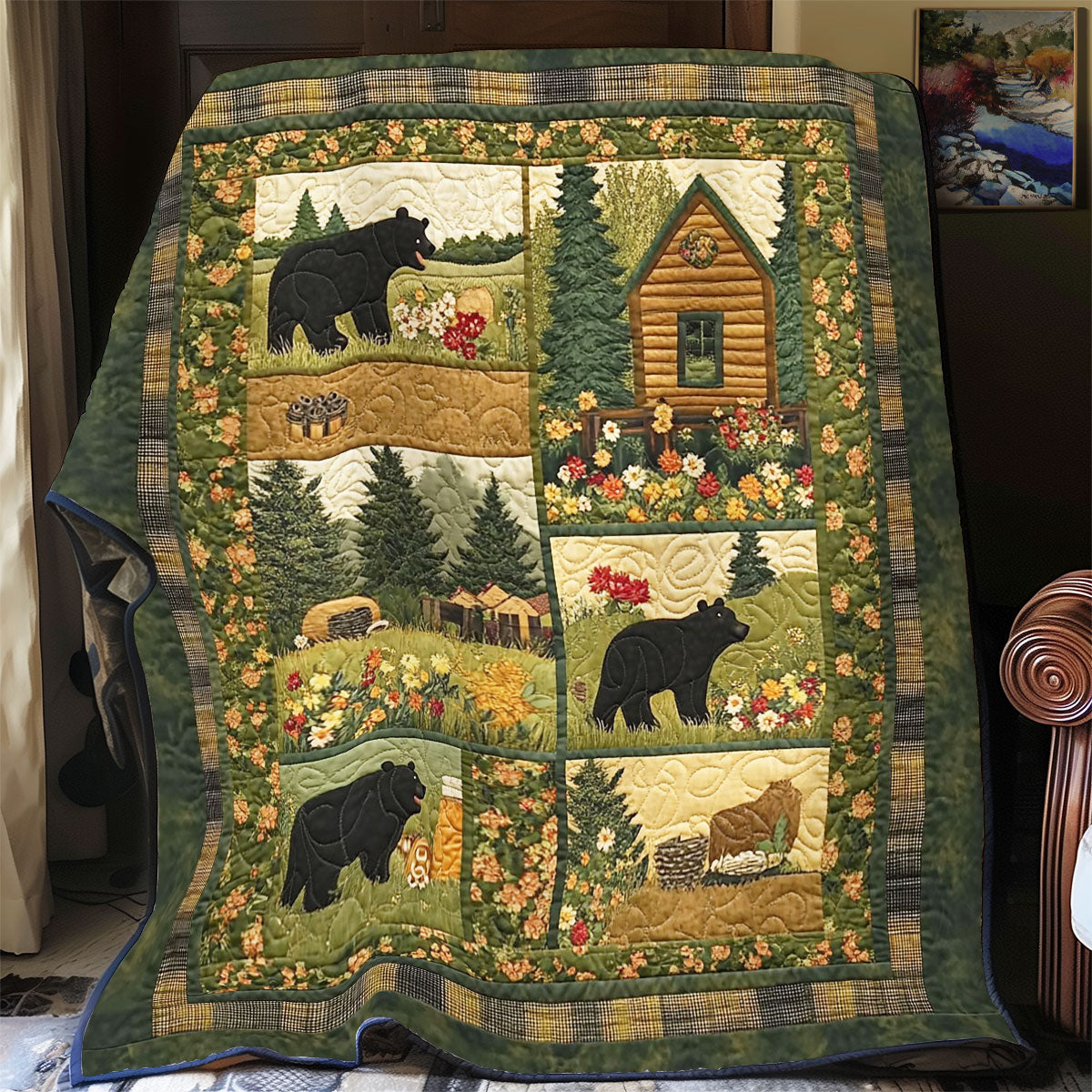 Woodland Bears WY1803031CL Quilt