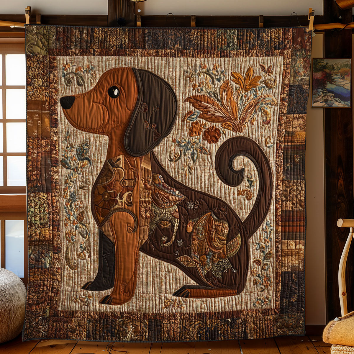 Cute Dachshund WY1303017CL Quilt