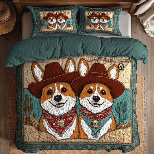 Cowboy Corgis WY0907006CL Duvet Cover Set