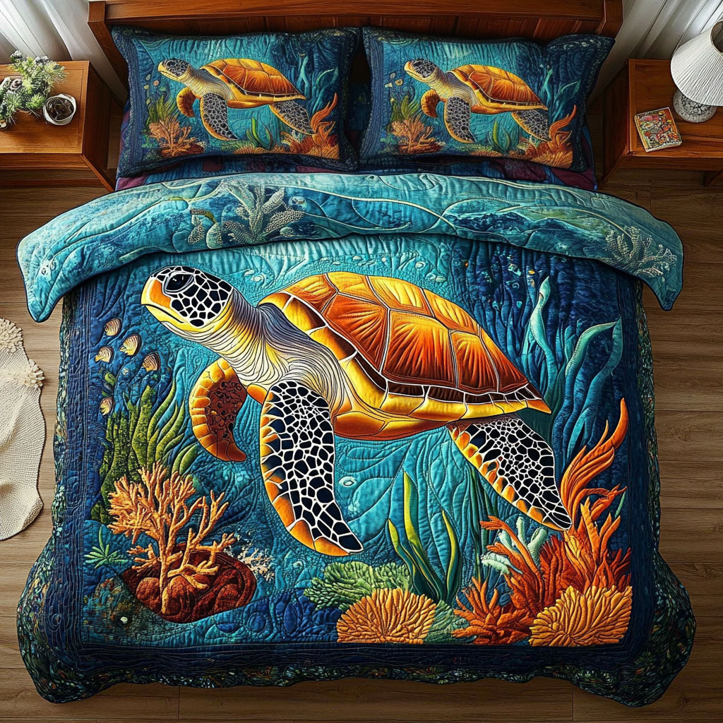 Sea Turtle Dream WY2306015CL Duvet Cover Set
