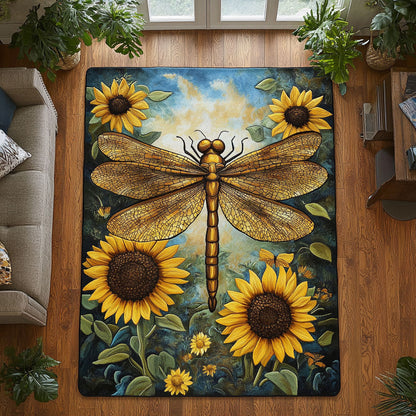 Sunflower Dragonfly CW0309068CL Area Rug