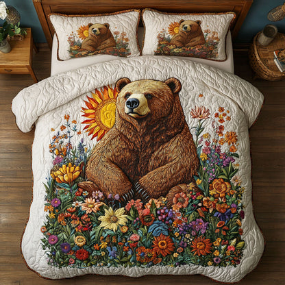 Floral Meadow Bear WY3004060CL Duvet Cover Set