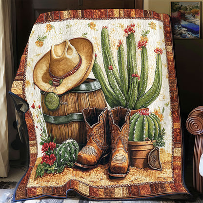 Cowboy In Desert WY2101051CL Quilt