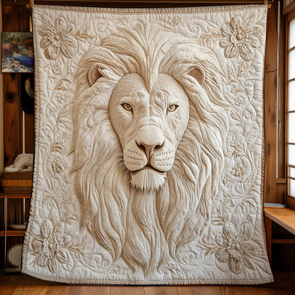 Floral White Lion WY0503108CL Quilt