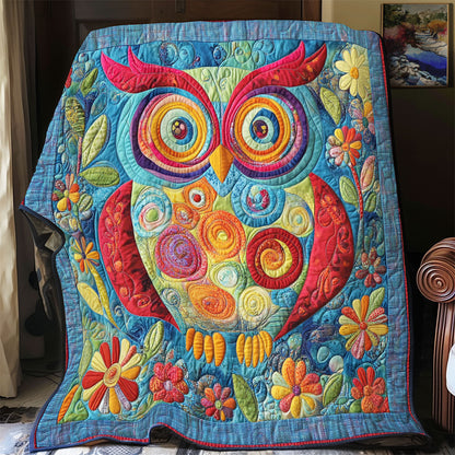 Abstract Flower Owl WY1002001CL Quilt