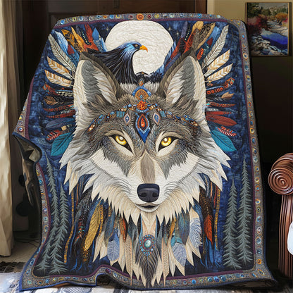 Mystic Wolf And Eagle WY1002123CL Quilt