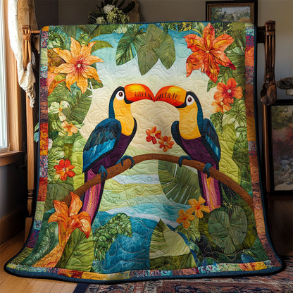 Vibrant Tropical Parrot WY1303046CL Quilt