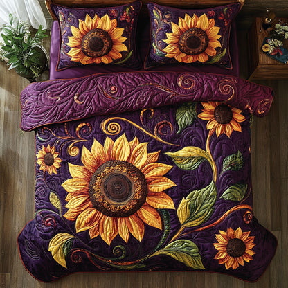 Purple Sunflower WY0603058CL Duvet Cover Set