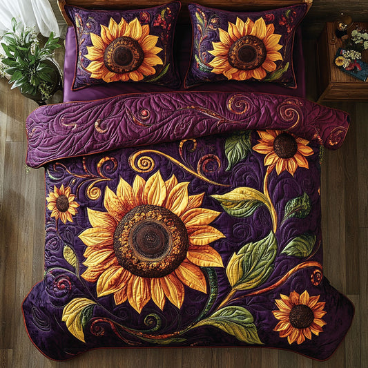 Purple Sunflower WY0603058CL Duvet Cover Set