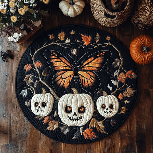 Spooky Moth WY1107063CL Quilted Round Mat