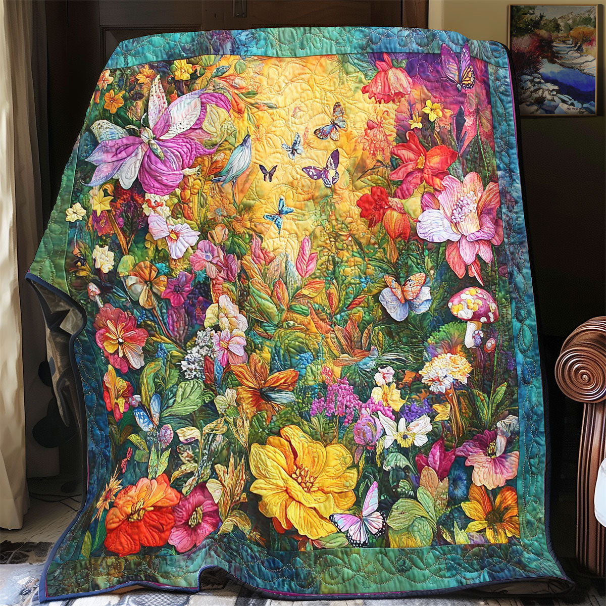 Flower Forest WY2103042CL Quilt
