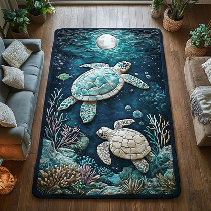 Turtle Under Moon CW0509056CL Area Rug