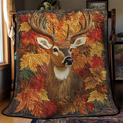 Golden Leaf Stag WY1403016CL Quilt