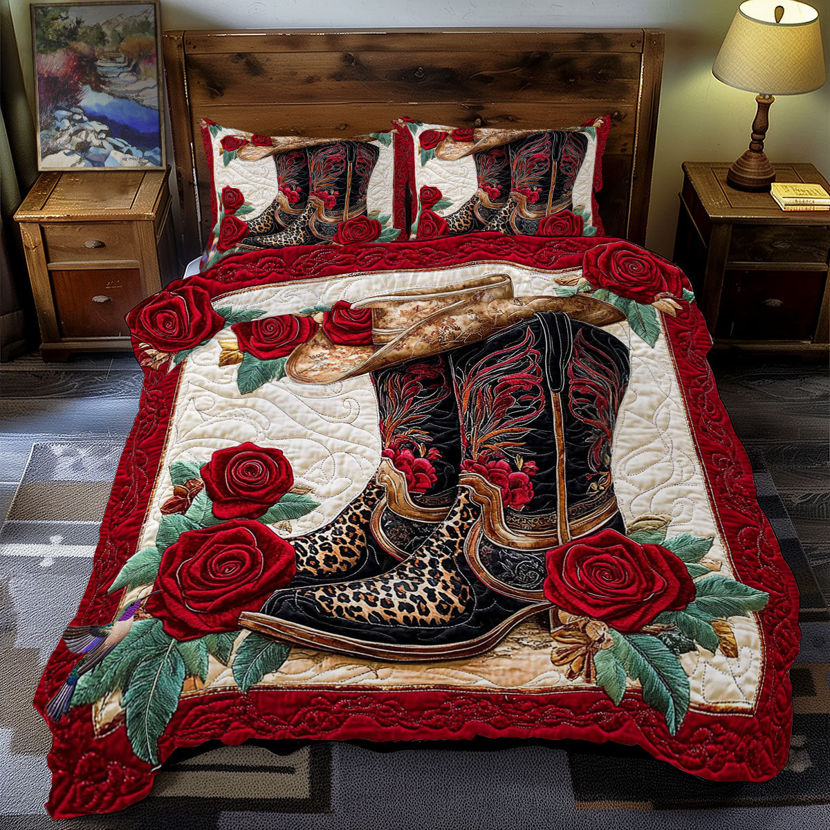 Rose Cowboy WY0712078CL Duvet Cover Set