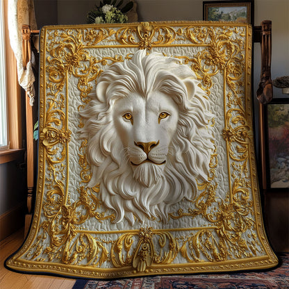 Lion In Gold Flower WY2201073CL Quilt