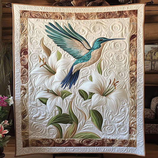Turquoise Lily Hummingbird WY1507011CL Quilt
