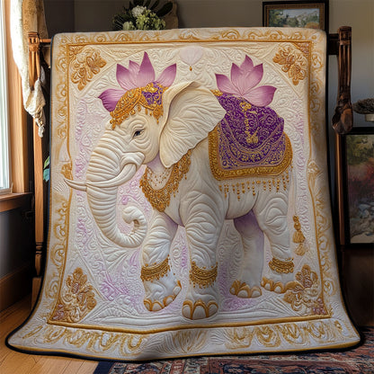 Lotus And Elephant WY1002096CL Quilt