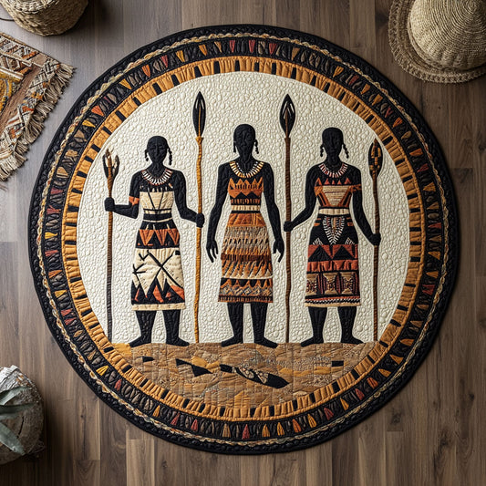 African Heritage Family WY0107071CL Quilted Round Mat