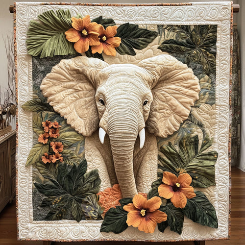 Tropical Nature Elephant WY0906027CL Quilt