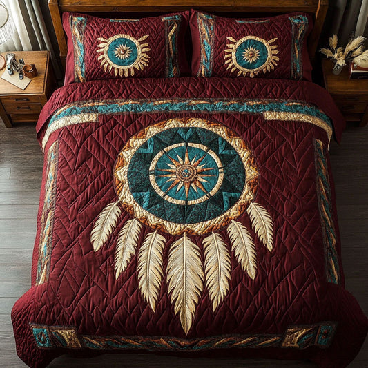 Mystic Red Feather Dreamcatcher WY0503059CL Duvet Cover Set