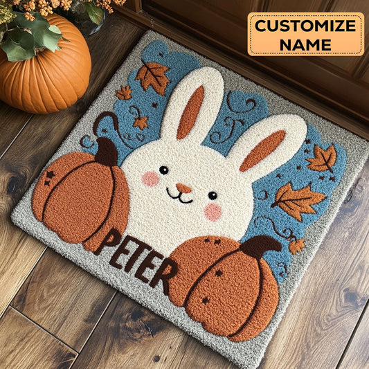 Bunny Harvest CP1508136CL Personalized Doormat