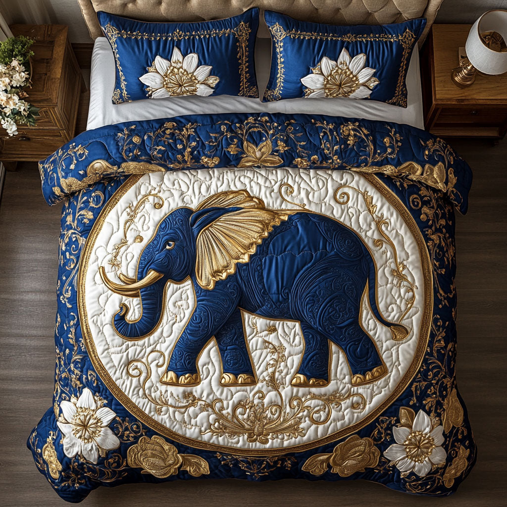 Elephant In Royal Circle WY0503029CL Duvet Cover Set