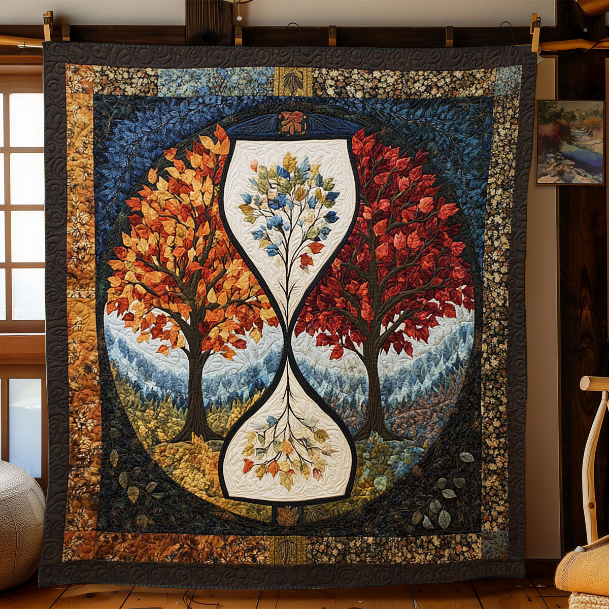 Hourglass Tree WY1002090CL Quilt