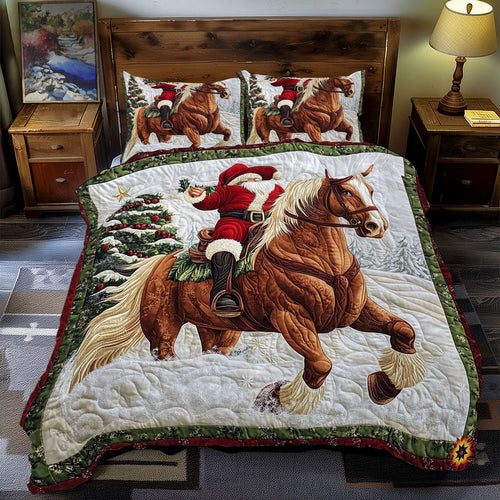 Santa Riding Horse WY1012081CL Duvet Cover Set