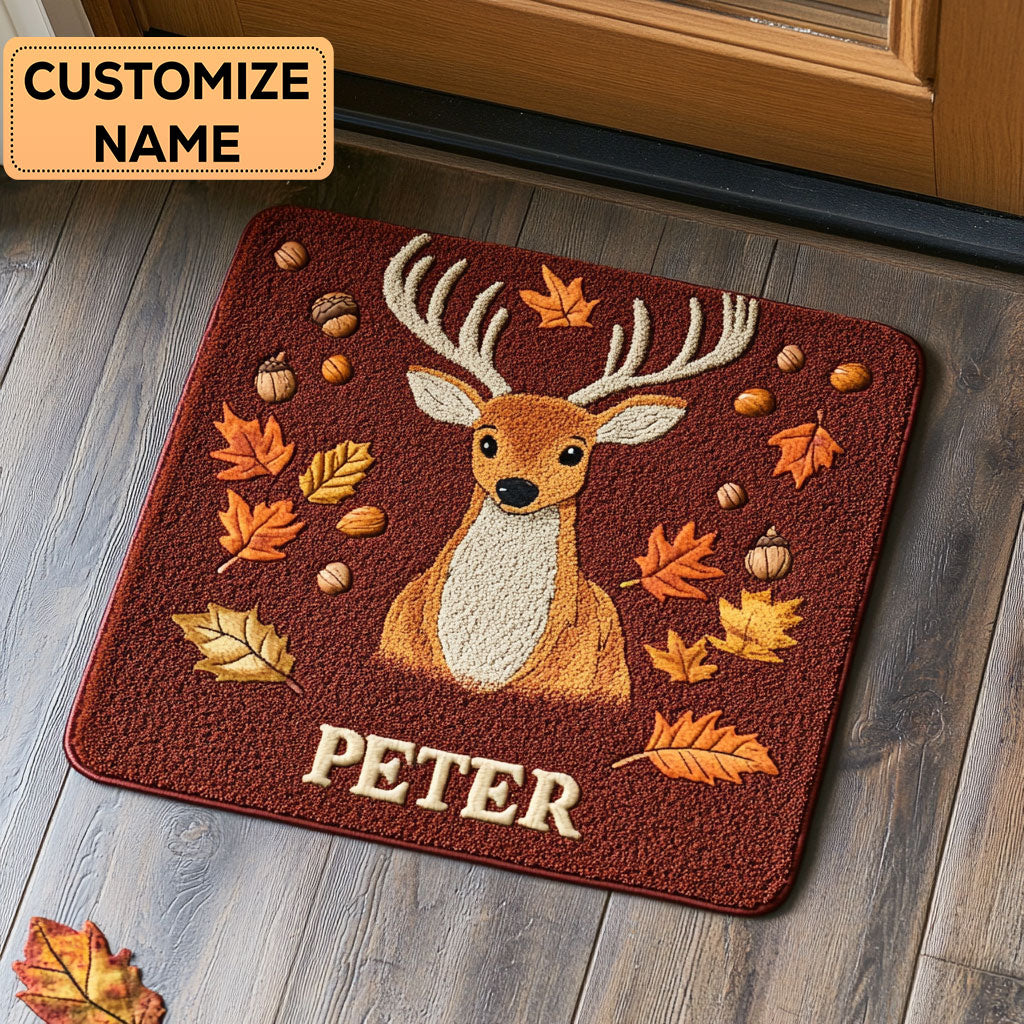 Harvest Deer CP2508010CL Personalized Doormat