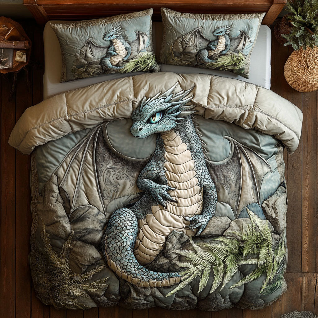 Dragon Teal WY2605004CL Duvet Cover Set