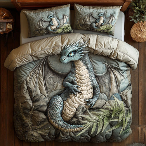 Dragon Teal WY2605004CL Duvet Cover Set