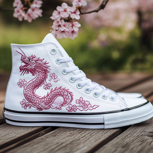 Blossom Pink Dragon CW1109090CL Canvas High-Tops