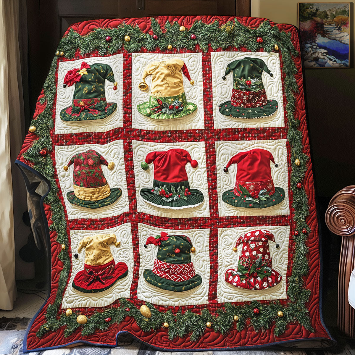 Jingle Hat Patchwork WY1207005CL Quilt