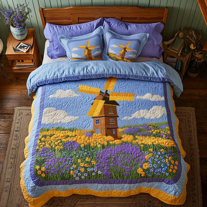 Windmill In FLower Highland WY2703023CL Duvet Cover Set