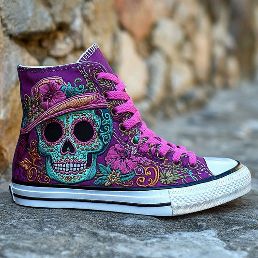 Vivid Skull WN2709075CL Canvas High-Tops