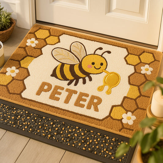 Sweet Honeybee WJ1508023CL Personalized Doormat