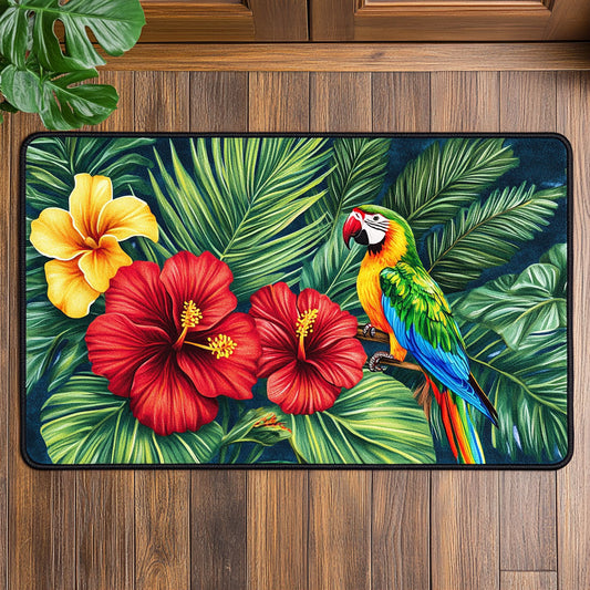 Parrot Hibiscus CW2808056CL Doormat