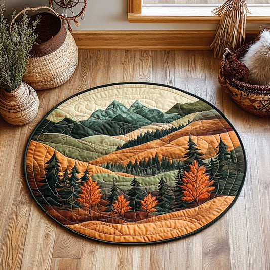 Fall Mountain WY1107044CL Quilted Round Mat