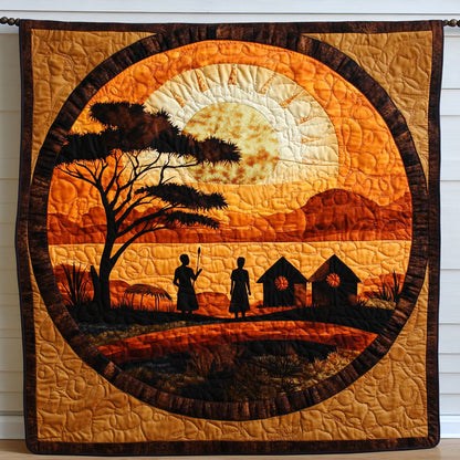 Africa Sunset Village WY0503088CL Quilt