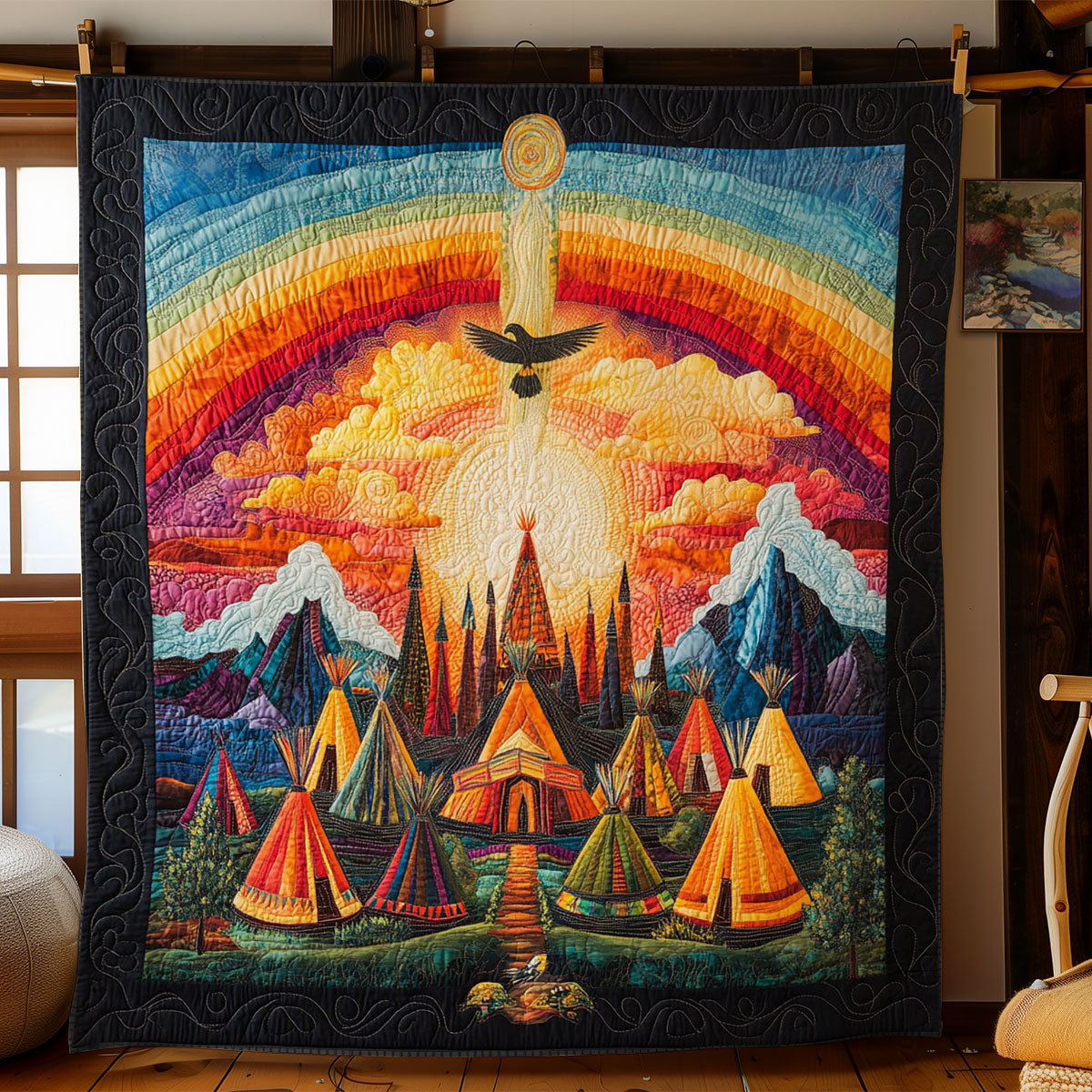 Dusk Over The Teepees WY1003011CL Quilt