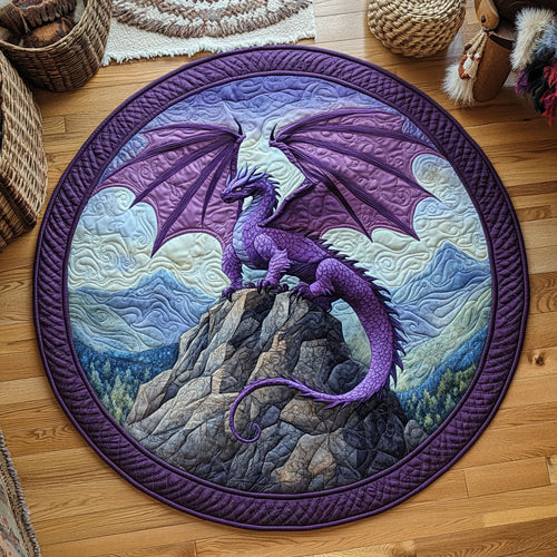 Purple Reign WY1004049CL Quilted Round Mat